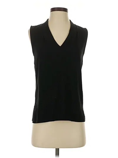 Pre-owned Ann Taylor Sleeveless Blouse In Black