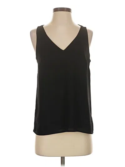 Pre-owned Ann Taylor Sleeveless Blouse In Black