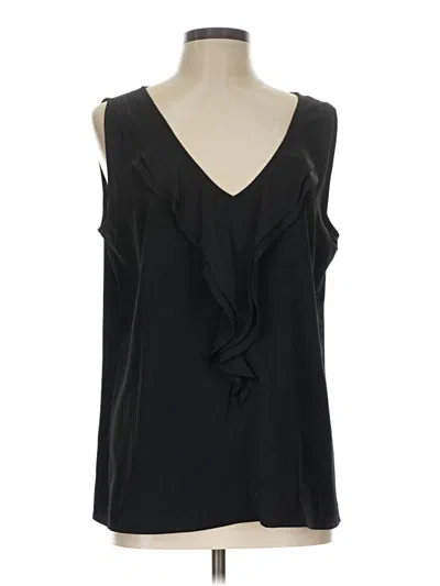 Pre-owned Ann Taylor Sleeveless Blouse In Black