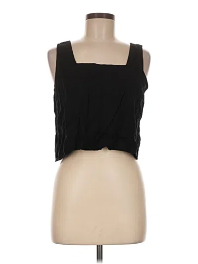 Pre-owned Ann Taylor Sleeveless Blouse In Black