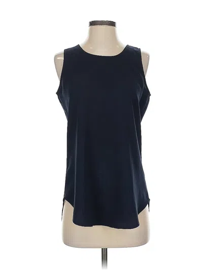 Pre-owned Ann Taylor Sleeveless Blouse In Blue