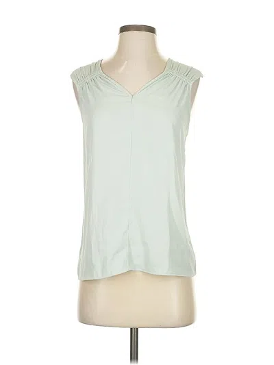Pre-owned Ann Taylor Sleeveless Blouse In Blue