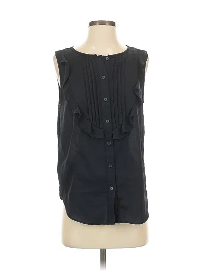 Pre-owned Ann Taylor Sleeveless Blouse In Blue