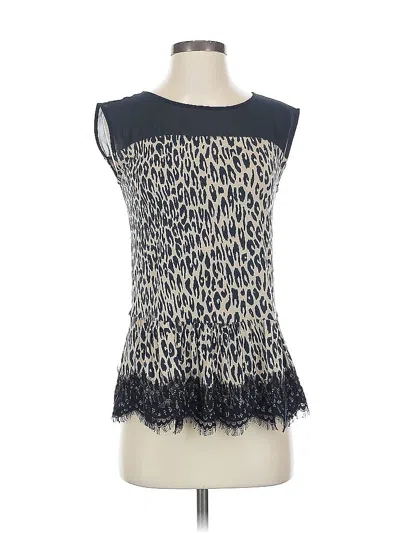 Pre-owned Ann Taylor Sleeveless Blouse In Blue