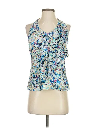 Pre-owned Ann Taylor Sleeveless Blouse In Blue