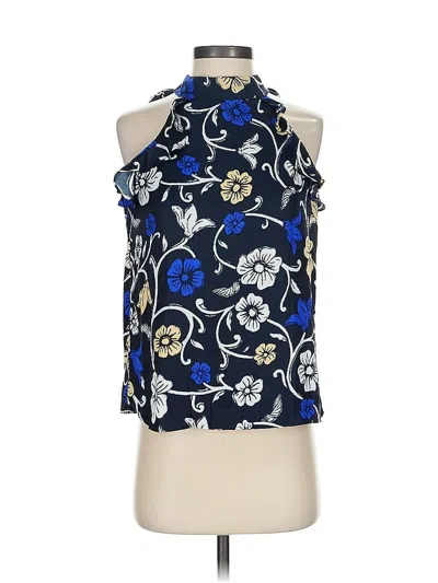 Pre-owned Ann Taylor Sleeveless Blouse In Blue