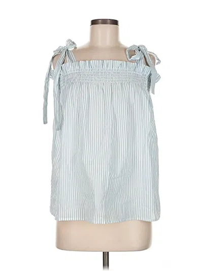 Pre-owned Ann Taylor Sleeveless Blouse In Blue