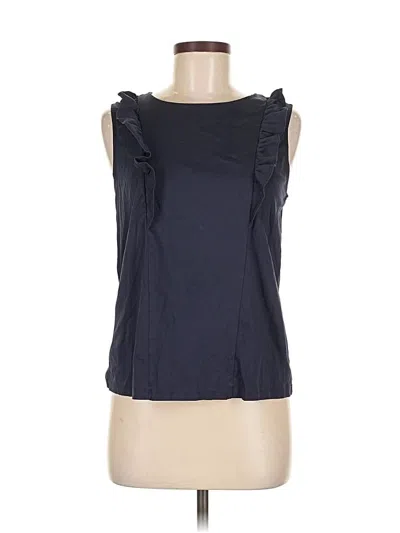 Pre-owned Ann Taylor Sleeveless Blouse In Blue