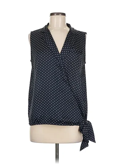 Pre-owned Ann Taylor Sleeveless Blouse In Blue