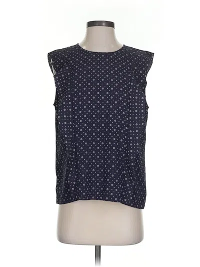Pre-owned Ann Taylor Sleeveless Blouse In Blue