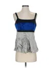 Ann Taylor Sleeveless Blouse In Blue