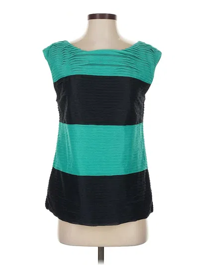 Pre-owned Ann Taylor Sleeveless Blouse In Blue