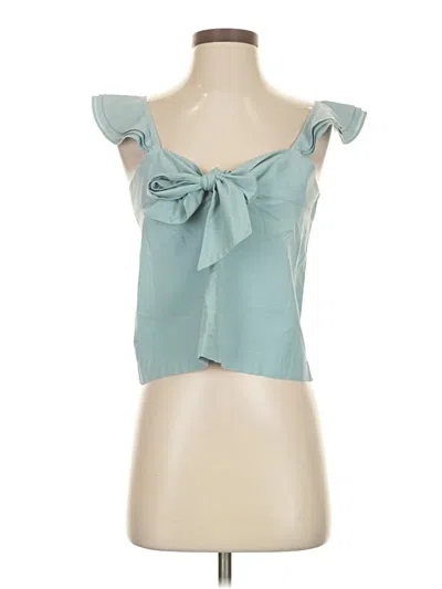 Pre-owned Ann Taylor Sleeveless Blouse In Blue