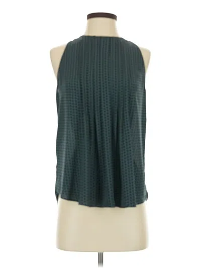 Pre-owned Ann Taylor Sleeveless Blouse In Blue