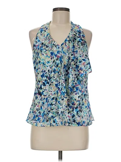 Pre-owned Ann Taylor Sleeveless Blouse In Blue