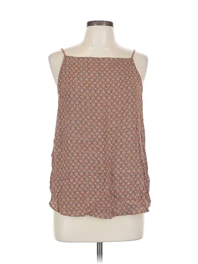 Pre-owned Ann Taylor Sleeveless Blouse In Brown
