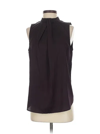 Pre-owned Ann Taylor Sleeveless Blouse In Burgundy