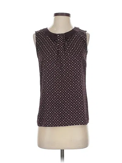 Pre-owned Ann Taylor Sleeveless Blouse In Burgundy