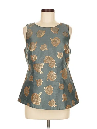 Pre-owned Ann Taylor Sleeveless Blouse In Gold