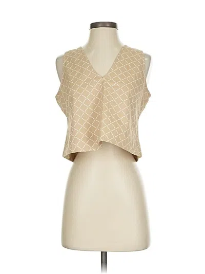 Ann Taylor Sleeveless Blouse In Gold