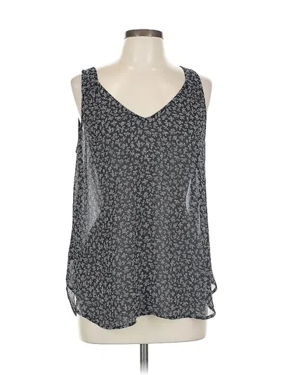 Pre-owned Ann Taylor Sleeveless Blouse In Gray
