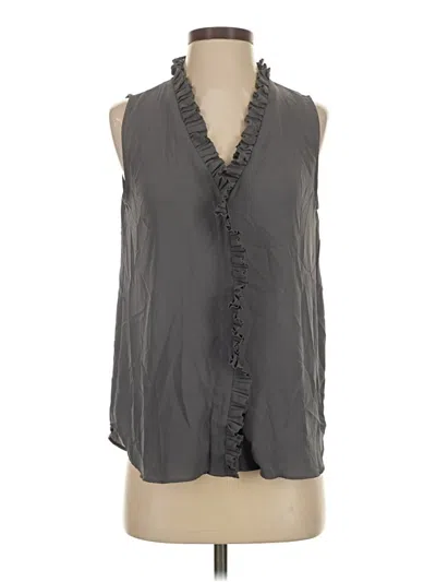 Pre-owned Ann Taylor Sleeveless Blouse In Gray