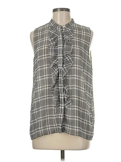 Pre-owned Ann Taylor Sleeveless Blouse In Gray