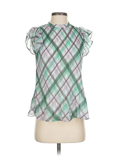 Pre-owned Ann Taylor Sleeveless Blouse In Green