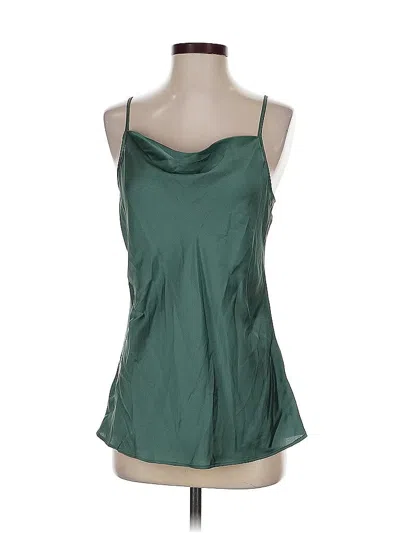 Pre-owned Ann Taylor Sleeveless Blouse In Green