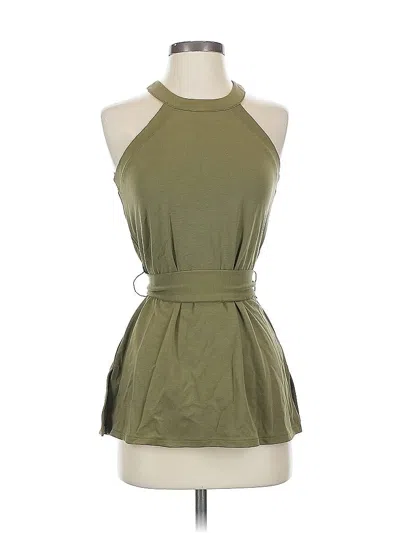 Pre-owned Ann Taylor Sleeveless Blouse In Green