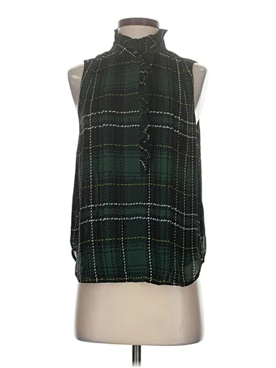Pre-owned Ann Taylor Sleeveless Blouse In Green