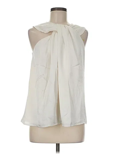 Pre-owned Ann Taylor Sleeveless Blouse In Ivory