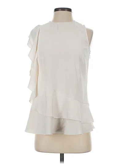 Pre-owned Ann Taylor Sleeveless Blouse In Ivory