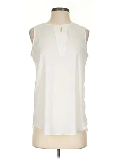 Pre-owned Ann Taylor Sleeveless Blouse In Ivory
