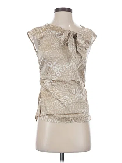 Pre-owned Ann Taylor Sleeveless Blouse In Ivory