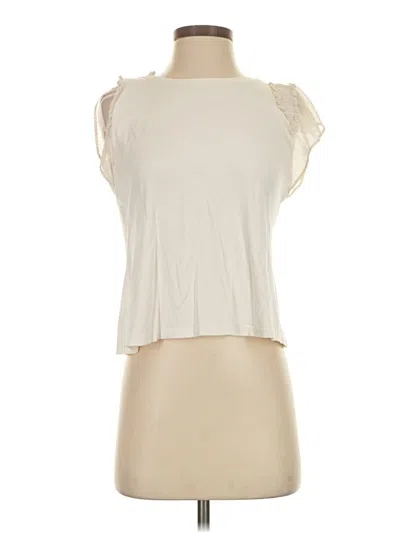 Pre-owned Ann Taylor Sleeveless Blouse In Ivory