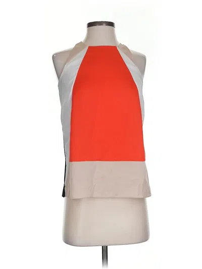 Pre-owned Ann Taylor Sleeveless Blouse In Orange