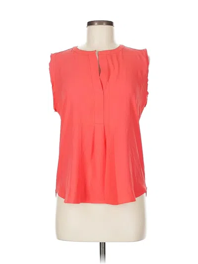 Pre-owned Ann Taylor Sleeveless Blouse In Orange
