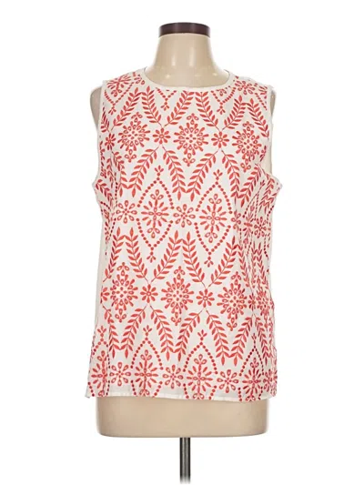Pre-owned Ann Taylor Sleeveless Blouse In Orange
