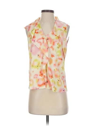 Pre-owned Ann Taylor Sleeveless Blouse In Pink