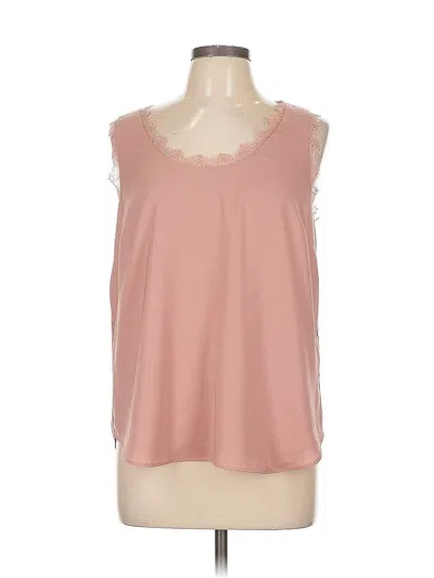 Pre-owned Ann Taylor Sleeveless Blouse In Pink