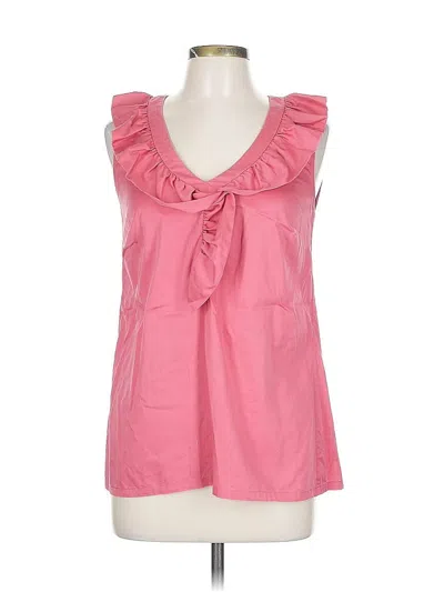 Pre-owned Ann Taylor Sleeveless Blouse In Pink
