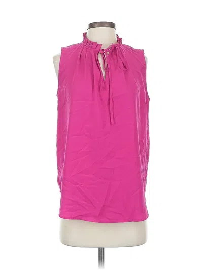Pre-owned Ann Taylor Sleeveless Blouse In Pink
