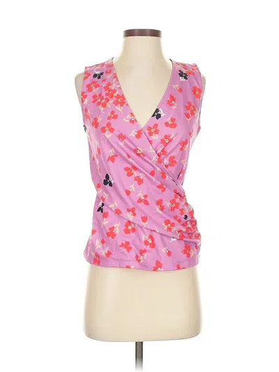 Pre-owned Ann Taylor Sleeveless Blouse In Pink