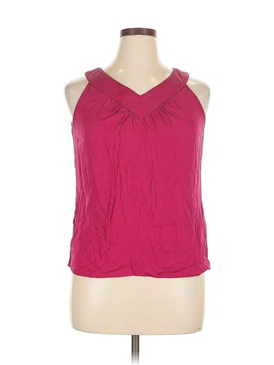 Pre-owned Ann Taylor Sleeveless Blouse In Pink
