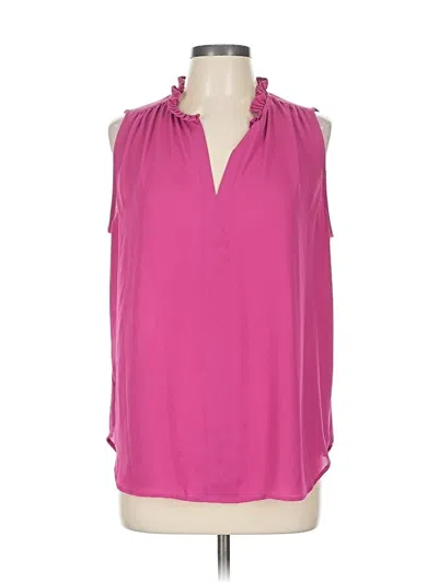 Pre-owned Ann Taylor Sleeveless Blouse In Pink