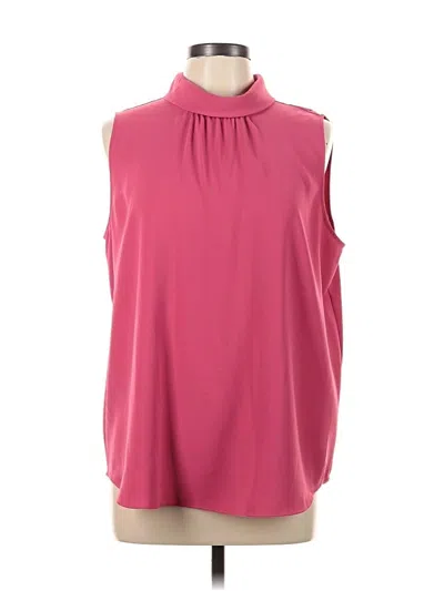 Pre-owned Ann Taylor Sleeveless Blouse In Pink
