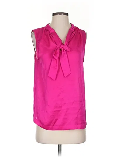 Pre-owned Ann Taylor Sleeveless Blouse In Pink