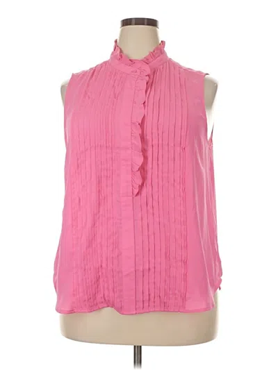 Pre-owned Ann Taylor Sleeveless Blouse In Pink