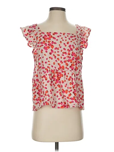 Pre-owned Ann Taylor Sleeveless Blouse In Pink
